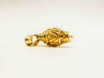 Hanger - 18 karaat Geel goud - Parel