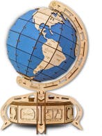 Eco Wood Art Globe Wereldbol Houten Modelbouw Blauw DIY K..., Verzenden, Nieuw