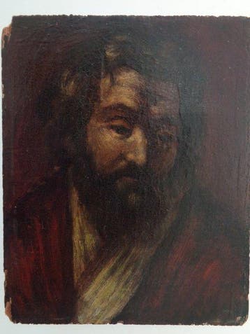Hollandse school (XIX) naar Rembrandt van Rijn - Oude man, Antiek en Kunst