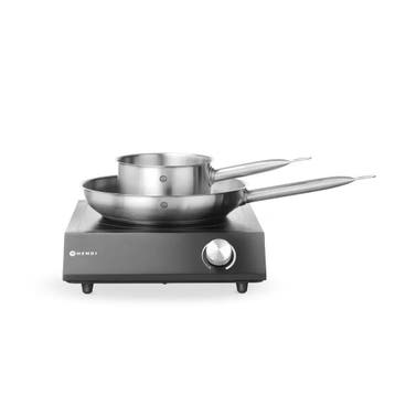 Hendi Set: Inductie kookplaat 3500W + steelpan + koekenpan, Verzenden, Nieuw