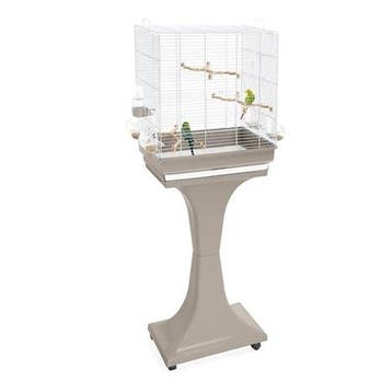 Vogelkooi Imac Camilla Taupe/Wit – Kanariekooi met Hoge O., Verzenden, Nieuw, Overige materialen, Vogelkooi