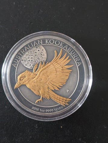 Australië. 1 Dollar 2018 Kookaburra Antique gold 18/300, 1