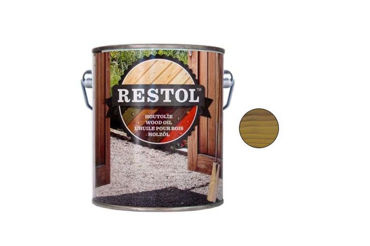 Restol Restol houtolie zijdeglans 2,5 liter, tuinhoutgroen, Doe-het-zelf en Verbouw, Verf, Beits en Lak, Nieuw, Verzenden