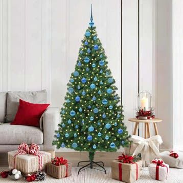 vidaXL Ondersteboven Kunstkerstboom met Ballenset Groen 180, Diversen, Verzenden, Nieuw