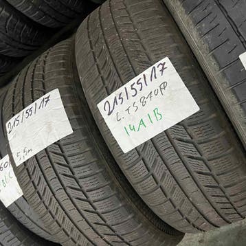 2 x Continental 215-55-17 Winterbanden 5,5mm, 17 inch, Band(en), Personenwagen, Gebruikt