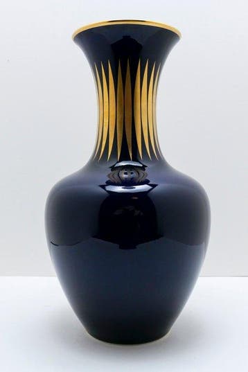 Hutschenreuther - Vaas - Porselein - Golddekor – 25cm, Antiek en Kunst