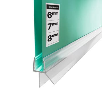 Douchestrip met waterkering, 2 × 100 cm, voor glas, Nieuw