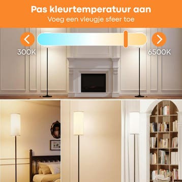 Glowy Vloerlamp - Dimbaar met Afstandsbediening - Staande, Ophalen of Verzenden, Zo goed als nieuw