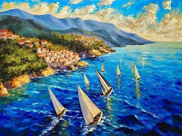 Milo Verdan XL 120 x 80 cm - El despertar de los barcos