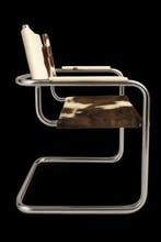 Fauteuil - Kalfsleer - Stoel, bekleding van koeienhuid, Antiek en Kunst