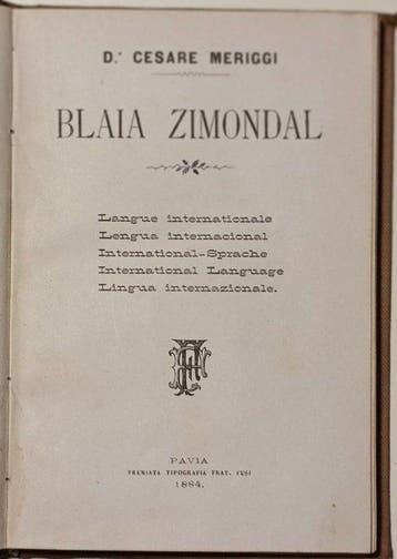 Cesare Meriggi - Blaia Zimondal [Rara prima edizione di una