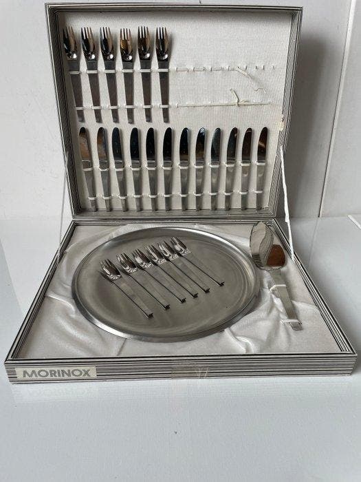 Morinox - Carl Auböck - Tafelservies voor 12 (26) - Staal, Antiek en Kunst, Antiek | Meubels | Tafels
