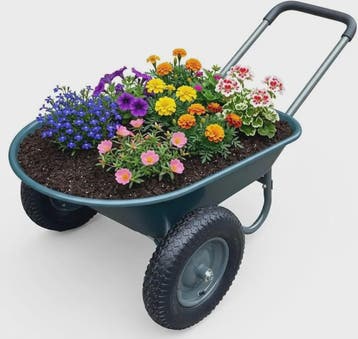 Stevige 2-wiel kruiwagen voor tuin en buiten – 120 kg capaci, Tuin en Terras, Kruiwagens, Verzenden, Nieuw