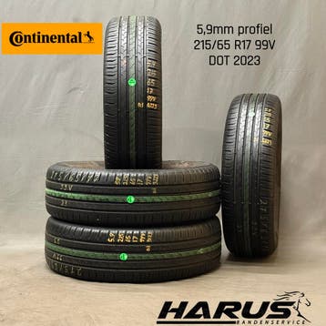 215/65/17 99V Continental zomerbanden 5,9mm profiel 4X, Auto-onderdelen, 17 inch, Ophalen of Verzenden, Band(en), Personenwagen