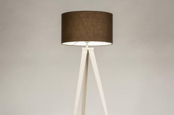 Rietveld Vloerlampen - Bruin, Beige, Zand - Stof, Metaal, Verzenden, Nieuw