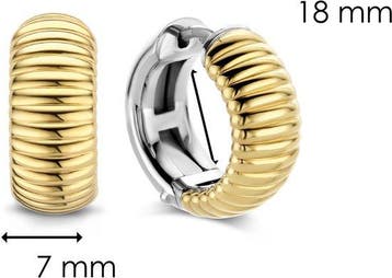 TI SENTO Dames Oorbellen - 925 zilver - Zilver geel verguld, Verzenden, Nieuw