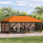 vidaXL Paviljoen met zijwanden 6 x 3 m Oranje Polyester en, Verzenden, Nieuw