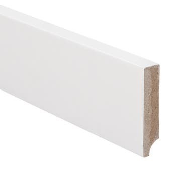 Budgetline MDF plint 55x12mm V313 wit gegrond recht, Overige materialen, Verzenden, 50 tot 150 cm, Overige typen