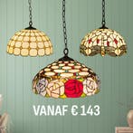 Tiffany hanglamp (incl. ketting) - Uit voorraad leverbaar, Verzenden, Nieuw, Glas, Tiffany | Glas-in-lood