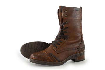 Mustang Veterboots in maat 45 Cognac, Overige kleuren, Verzenden, Overige typen, Zo goed als nieuw