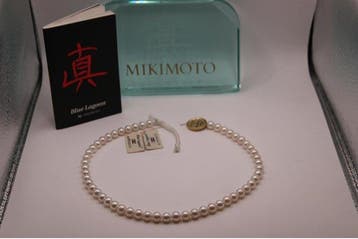 Mikimoto - Halsketting - blue lagoon niemand Parel, Nieuw