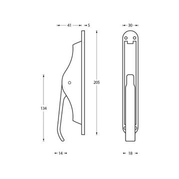 Intersteel pomp-espagnolet - nikkel glans, Verzenden, Nieuw