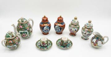 Raro Servizio Canton Medallion Famille Rose - Cina - Periodo