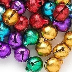 15 x belletjes mixkleuren c.a. 8mm (Bedels), Hobby en Vrije tijd, Ophalen of Verzenden, Nieuw, Kraal