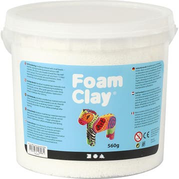 Foam Clay®, wit, 560 gr/ 1 emmer, Nieuw