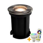 LED Grondspot GU10 rond | Complete set | RGBCCT, Ophalen of Verzenden, Nieuw, Plafondspot of Wandspot, Led