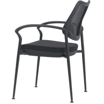 Euroseats Curve vergaderstoel / stapelstoel | gaasrug, zwart, Huis en Inrichting, Stoelen, Zwart, Nieuw, Ophalen of Verzenden