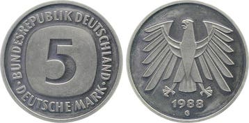 Duitsland 5 Dm 1988 G Pp Proof J 415, Verzenden