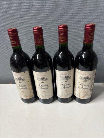 1990 Château Arnauld - Haut-Médoc Cru Bourgeois - 4 Flessen, Nieuw