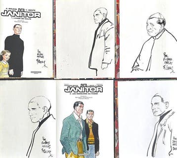Le Janitor T1 à T5 + 4x dédicace + signature - Série, Boeken, Nieuw