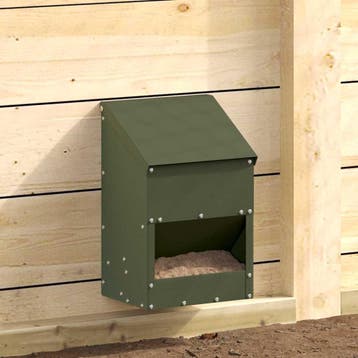 vidaXL Kip voerbak Olijfgroen 21 x 16 x 33 cm 3 kg, Verzenden, Nieuw