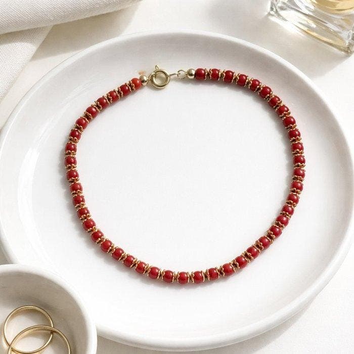 Koraal - Zilver - Armband, Verzamelen, Mineralen en Fossielen