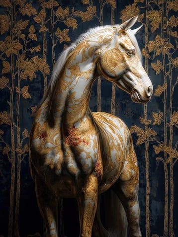 Yamila - Corcel Majestuoso: El Arte del Oro, Antiek en Kunst