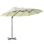 TRUUSK Dubbele Parasol Hangparasol - Verstelbaar - Zonwering, Verzenden