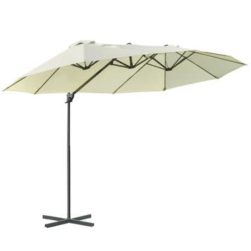 TRUUSK Dubbele Parasol Hangparasol - Verstelbaar - Zonwering, Verzenden