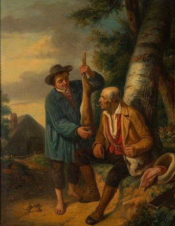 Abraham Johannes Zeeman (1811-1876) - Admiring the game, Antiek en Kunst