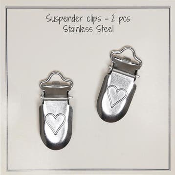 Go Handmade Speenclip met Hartje - 12 mm - Roestvrij staal, Ophalen of Verzenden, Nieuw