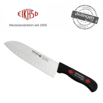 Eikaso Solingen Santokumes 18 cm – Semi-flexibel met Kuil., Ophalen of Verzenden, Nieuw, Overige materialen