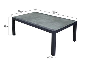 Malaga / Monaco lounge tuintafel 120x70xH43 cm aluminium, Tuin en Terras, Tuintafels, Ophalen of Verzenden, Nieuw, Aluminium