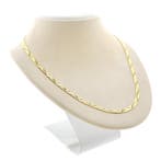 Gouden Midas schakelketting met print, Ophalen of Verzenden, Gebruikt, Overige kleuren, Goud