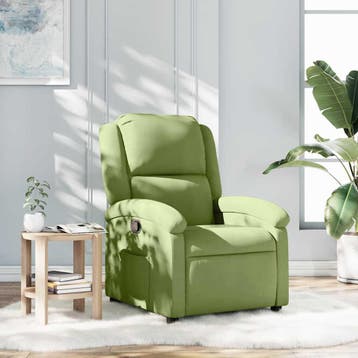 vidaXL Fauteuil verstelbaar fluweel lichtgroen, Verzenden, Nieuw