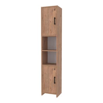 Kolomkast Rautrina 180x35x30 cm eikenkleurig [en.casa], Huis en Inrichting, Kasten | Wandmeubels, Verzenden, Nieuw
