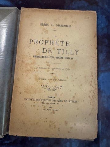 Grange (Hab. L. — Lucie Grange) - Le Prophète de Tilly.