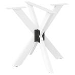 vidaXL Eettafelpoot spider vorm 85x85x(72-73) cm staal wit, Verzenden, Nieuw