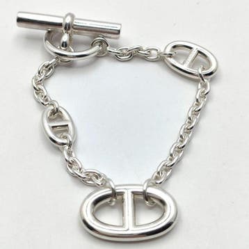 Hermès - Armband Zilver - ankerketting, Nieuw