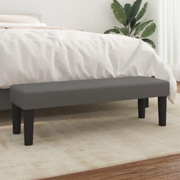 vidaXL Bankje 100x30x30 cm kunstleer grijs, Huis en Inrichting, Banken | Bankstellen, Verzenden, Nieuw, Leer, Minder dan 150 cm
